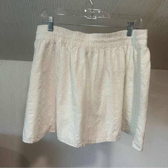 Aerie Eyelet Drawstring Waist Mini Skirt with Pockets - Picture 6 of 11